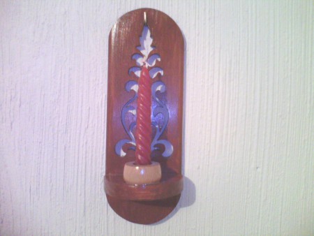 Candil decorativo con vela